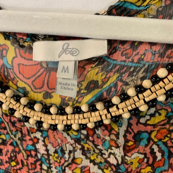 JOIE Silk Chiffon Semi-Sheer Tank, M - Picture 10 of 11